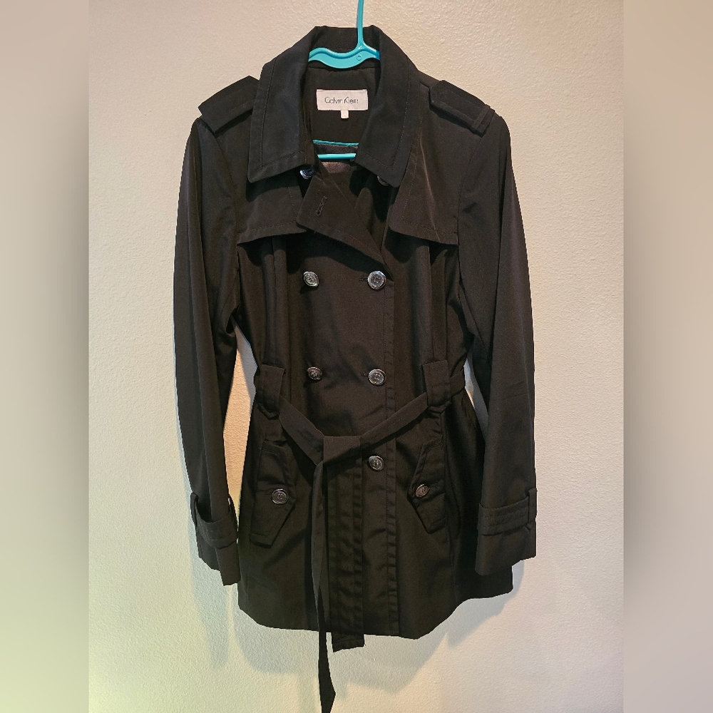 Calvin Klein Trench Coat Large P2P 21 1/2"